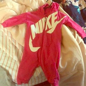 Pink nike one peice